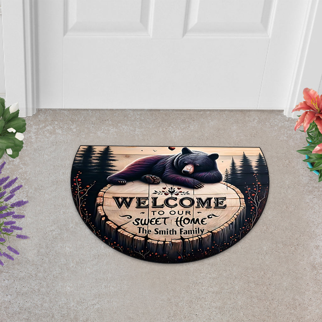 Welcome To Our Sweet Home - Personalized Hunting Shaped Doormat