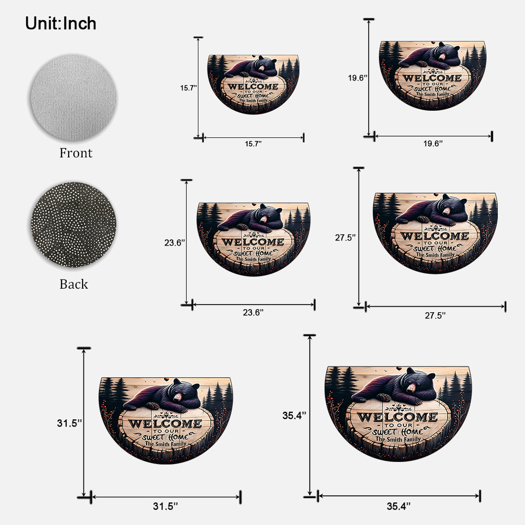 Welcome To Our Sweet Home - Personalized Hunting Shaped Doormat