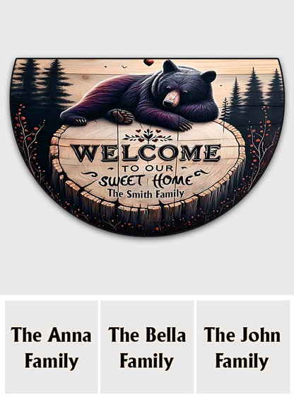 Welcome To Our Sweet Home - Personalized Hunting Shaped Doormat