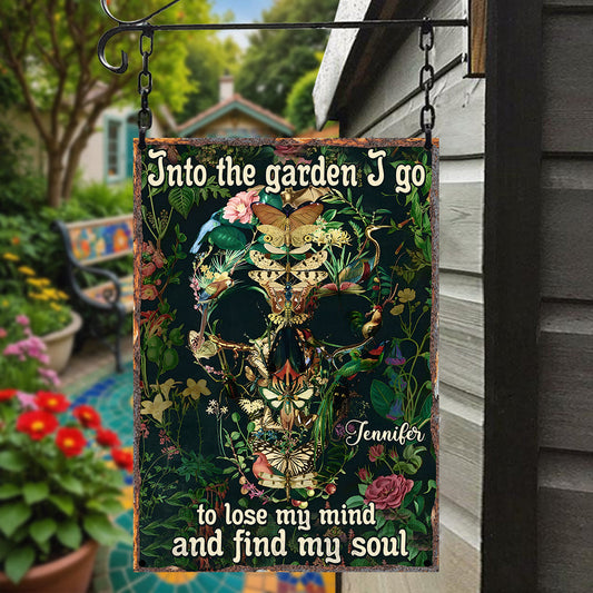 Boho Skull - Personalized Skull Rectangle Metal Sign