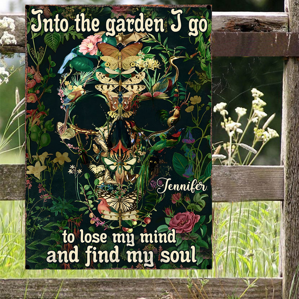 Boho Skull - Personalized Skull Rectangle Metal Sign