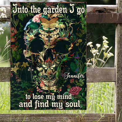 Boho Skull - Personalized Skull Rectangle Metal Sign