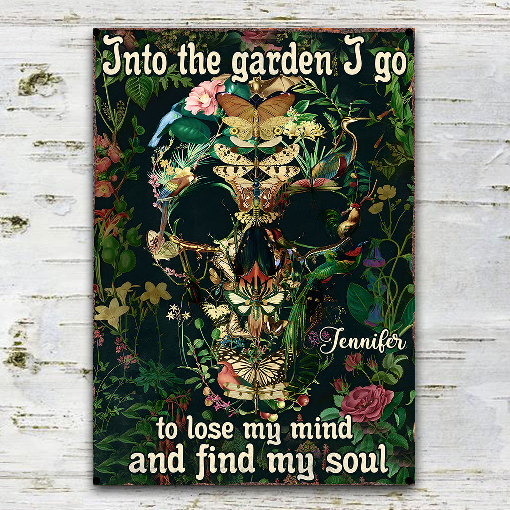 Boho Skull - Personalized Skull Rectangle Metal Sign