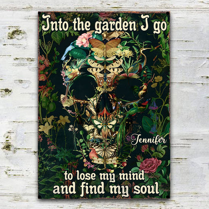 Boho Skull - Personalized Skull Rectangle Metal Sign