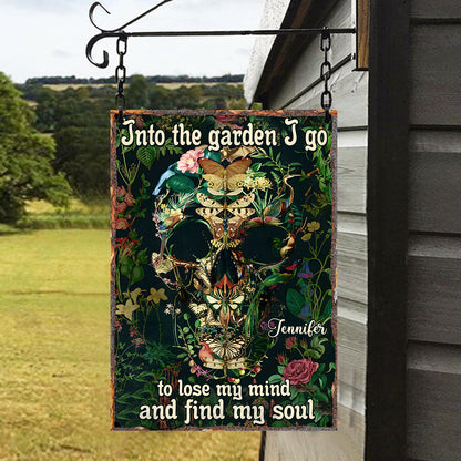 Boho Skull - Personalized Skull Rectangle Metal Sign