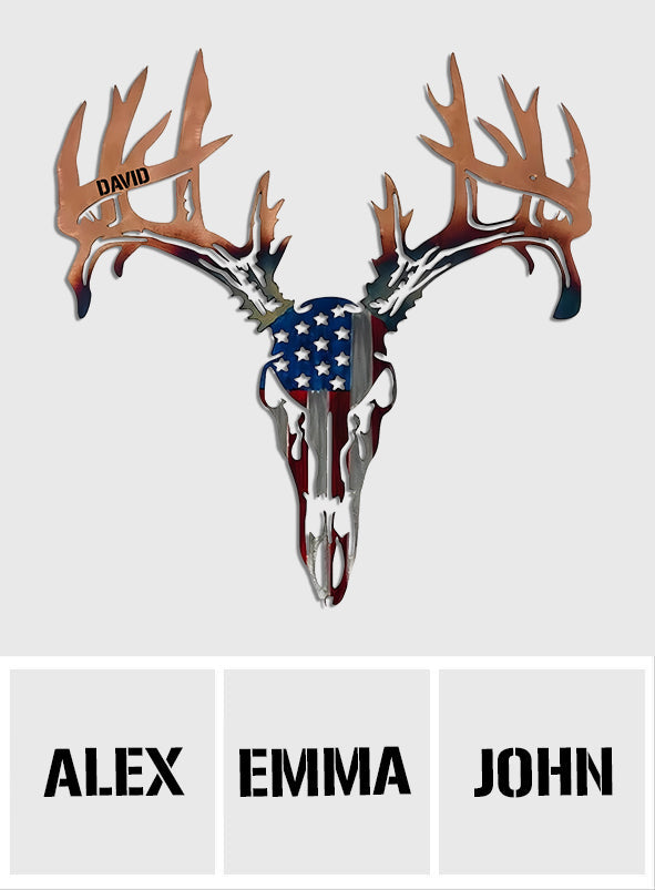Patriot Buck - Personalized Hunting Cut Metal Sign