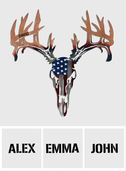 Patriot Buck - Personalized Hunting Cut Metal Sign