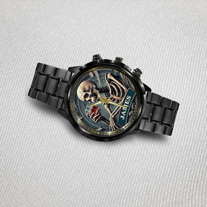 Time To Drink - Personalized Skull Hand Watch