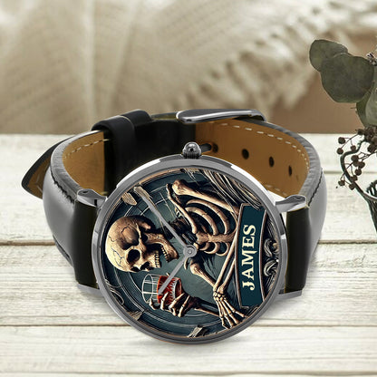 Time To Drink - Personalized Skull Hand Watch
