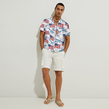 The 4th Of July Hunter - Personalized Hunting Hawaiian Shirt