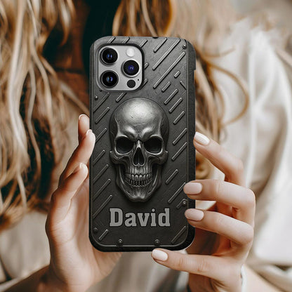 Hello Darkness - Personalized Skull Full Print Phone Case
