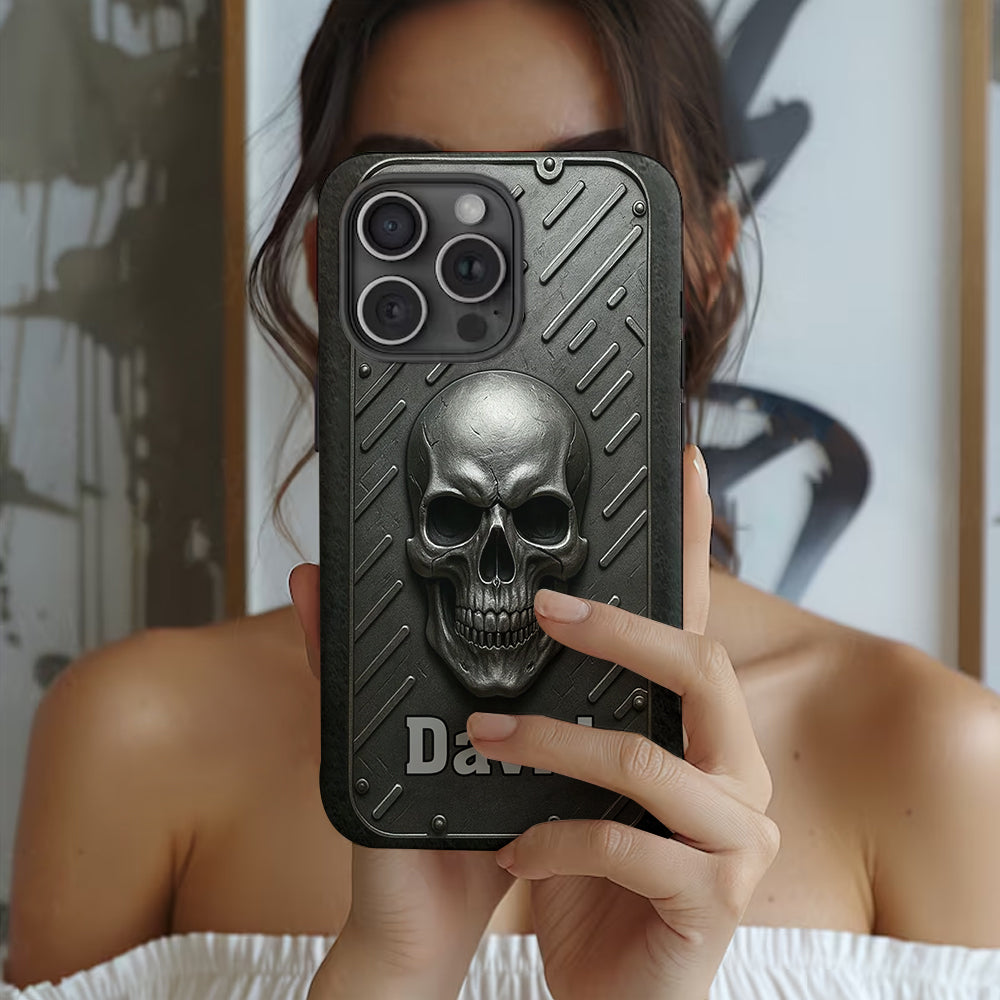 Hello Darkness - Personalized Skull Full Print Phone Case