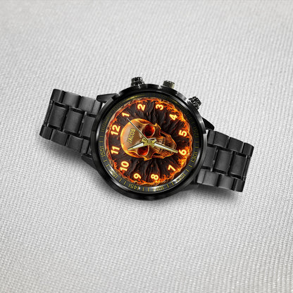 Fire Skull - Personalized Skull Hand Watch