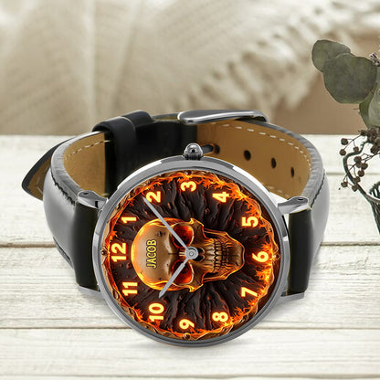 Fire Skull - Personalized Skull Hand Watch