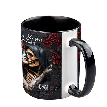 You & Me We Got This - Personalized Skull Accent Mug