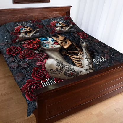 You & Me We Got This - Personalized Skull Quilt Set