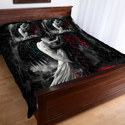 You And Me We Got This - Personalized Skull Quilt Set