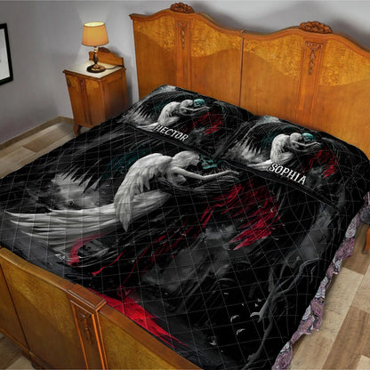 You And Me We Got This - Personalized Skull Quilt Set
