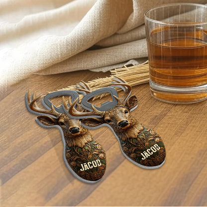 Bucking Around And Find Out - Personalized Hunting Bottle Opener