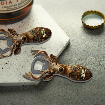 Bucking Around And Find Out - Personalized Hunting Bottle Opener
