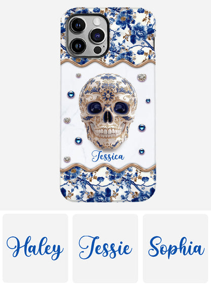 Skull Toile de Jouy - Personalized Skull Full Print Phone Case