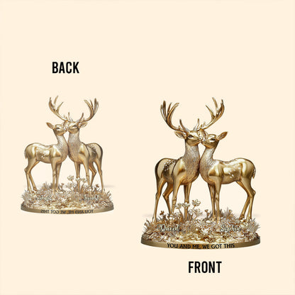 You & Me We Got This - Personalized Hunting Custom Shaped Acrylic Plaque