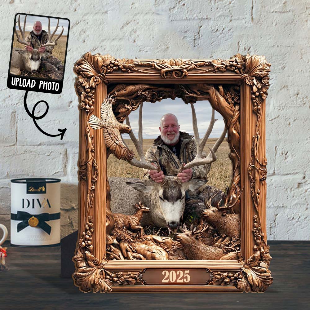 Hunting Memories - Personalized Hunting Cut Shape Photo Frame