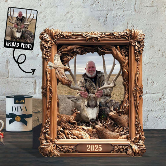 Hunting Memories - Personalized Hunting Cut Shape Photo Frame