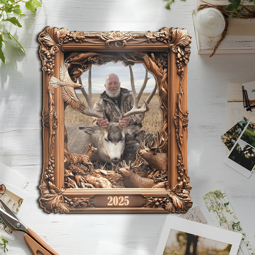 Hunting Memories - Personalized Hunting Cut Shape Photo Frame