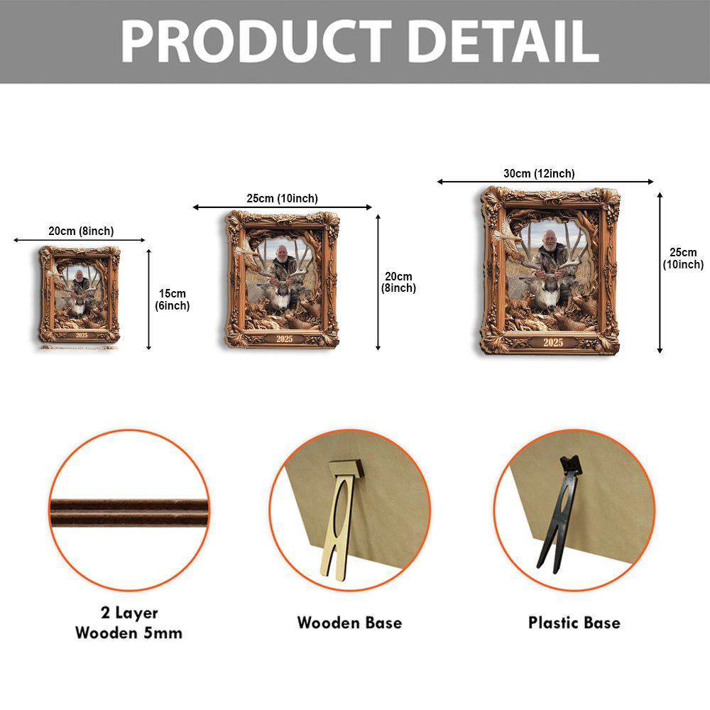 Hunting Memories - Personalized Hunting Cut Shape Photo Frame