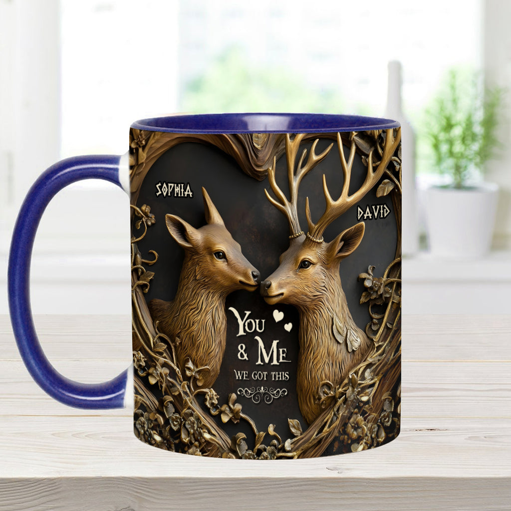 You & Me We Got This - Personalized Hunting Accent Mug