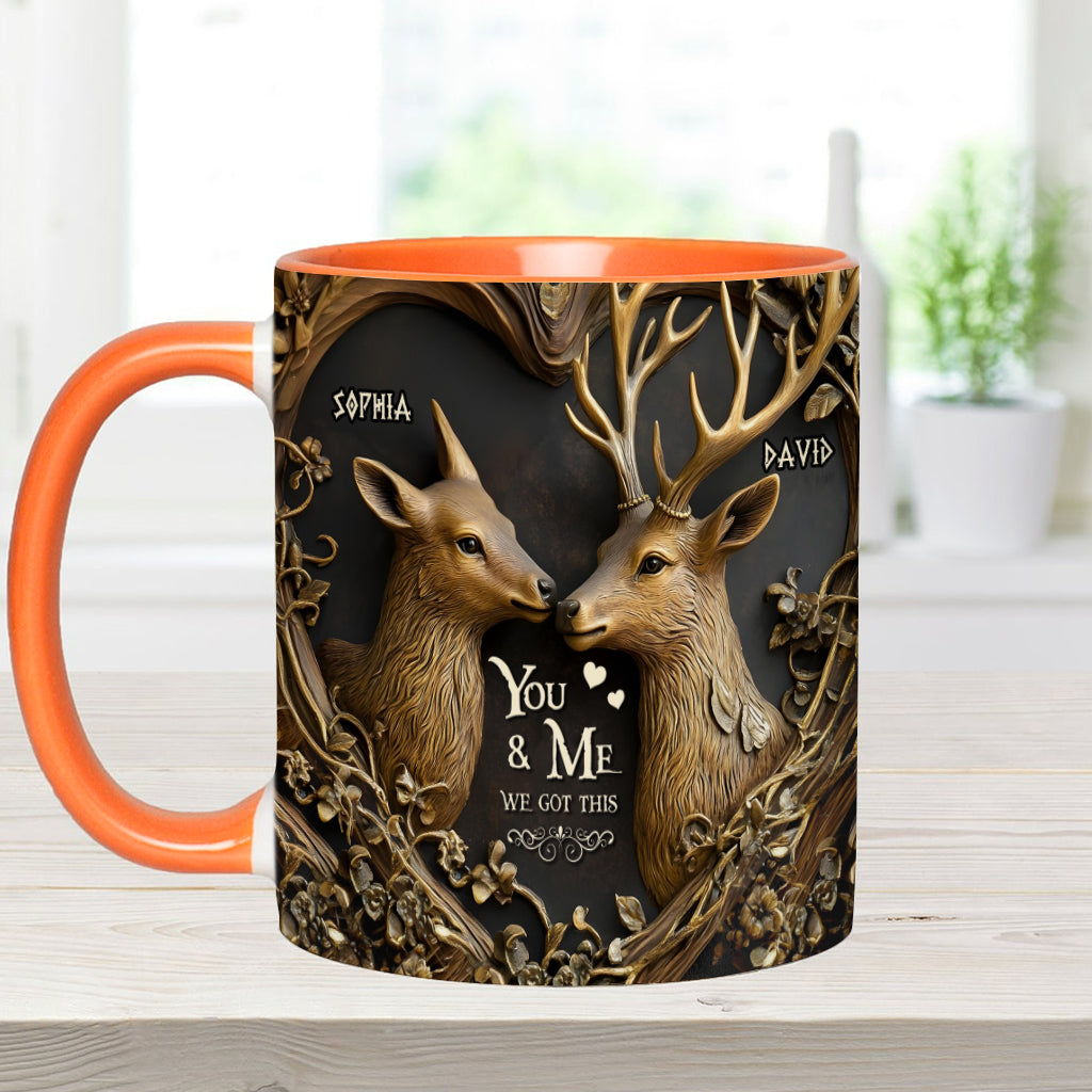 You & Me We Got This - Personalized Hunting Accent Mug