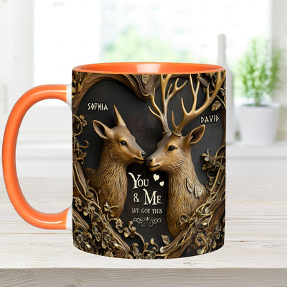 You & Me We Got This - Personalized Hunting Accent Mug