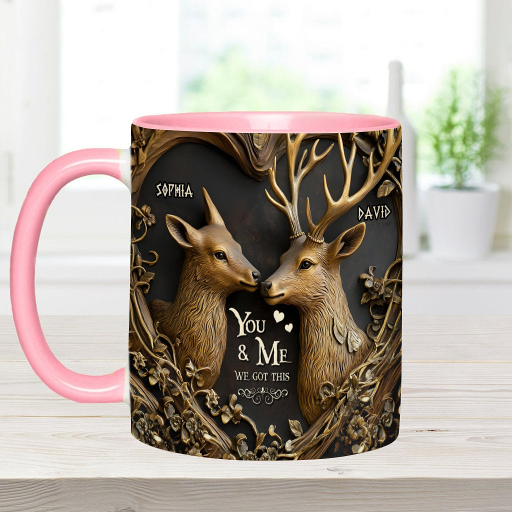 You & Me We Got This - Personalized Hunting Accent Mug
