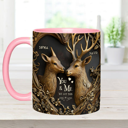 You & Me We Got This - Personalized Hunting Accent Mug