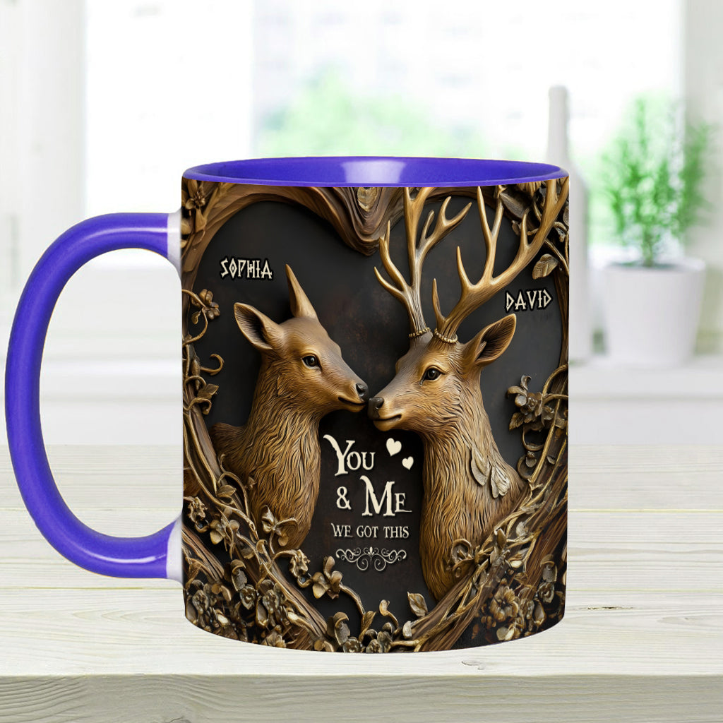 You & Me We Got This - Personalized Hunting Accent Mug