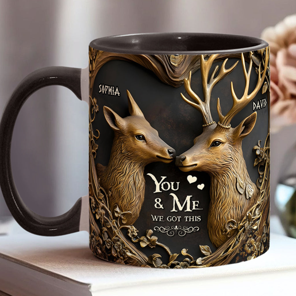 You & Me We Got This - Personalized Hunting Accent Mug