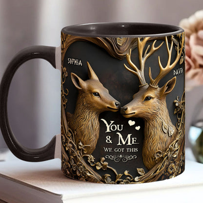 You & Me We Got This - Personalized Hunting Accent Mug
