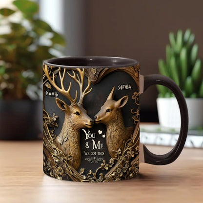 You & Me We Got This - Personalized Hunting Accent Mug