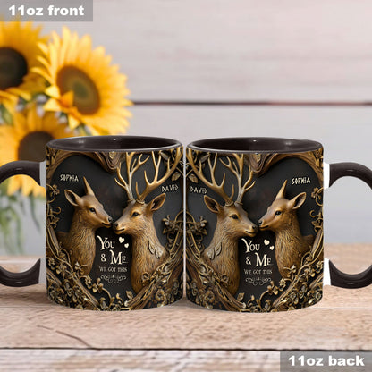 You & Me We Got This - Personalized Hunting Accent Mug