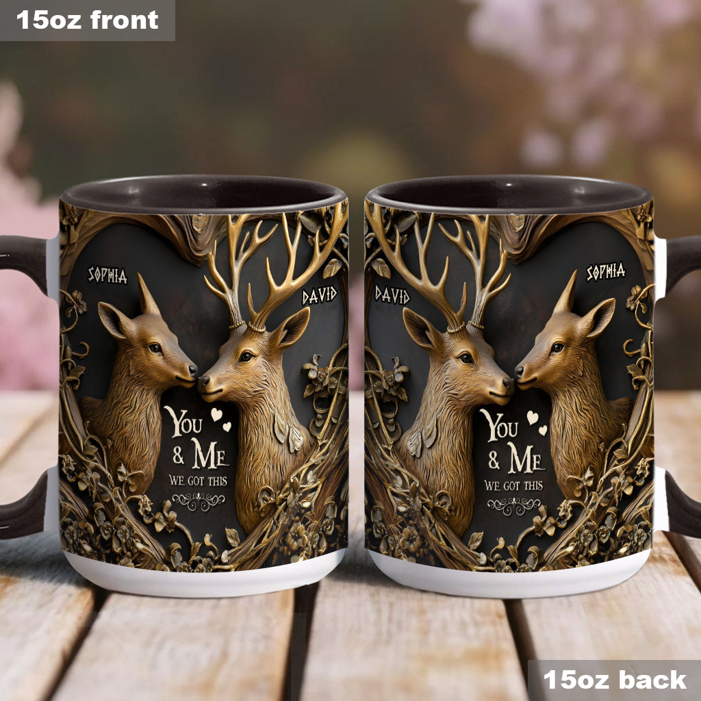 You & Me We Got This - Personalized Hunting Accent Mug