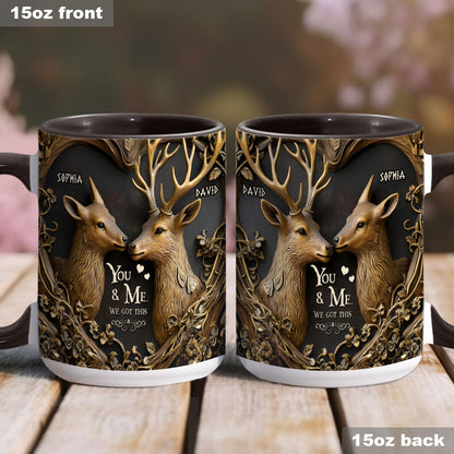 You & Me We Got This - Personalized Hunting Accent Mug