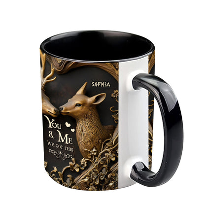 You & Me We Got This - Personalized Hunting Accent Mug