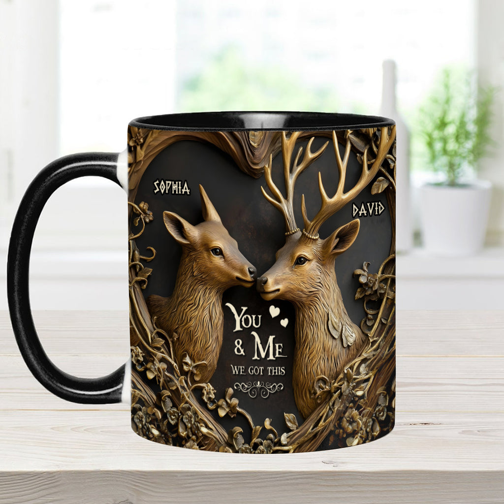 You & Me We Got This - Personalized Hunting Accent Mug