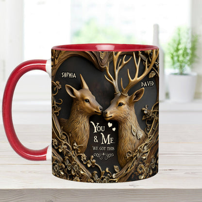 You & Me We Got This - Personalized Hunting Accent Mug
