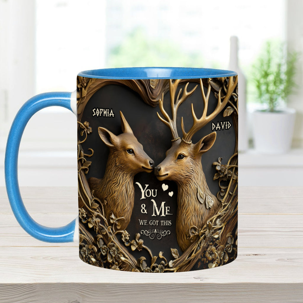 You & Me We Got This - Personalized Hunting Accent Mug
