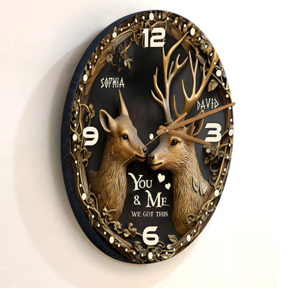 You & Me We Got This - Personalized Hunting Wall Clock