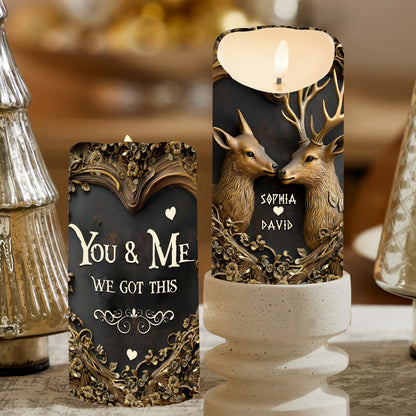 You And Me We Got This - Personalized Hunting Flameless Candle