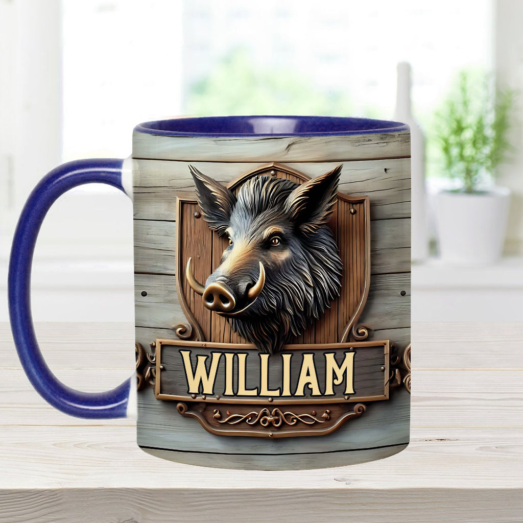 Wild Boar Hunting - Personalized Hunting Accent Mug