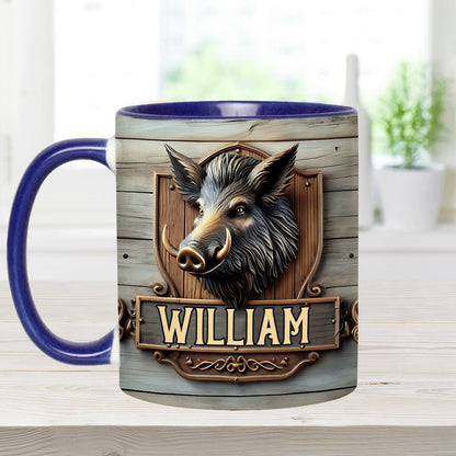 Wild Boar Hunting - Personalized Hunting Accent Mug